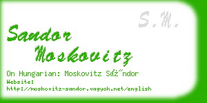 sandor moskovitz business card